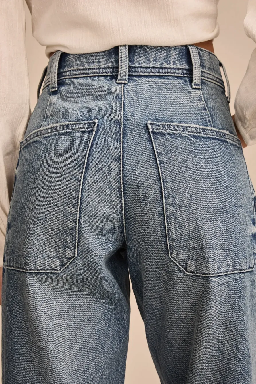 Crop Patch Pocket Wide Leg