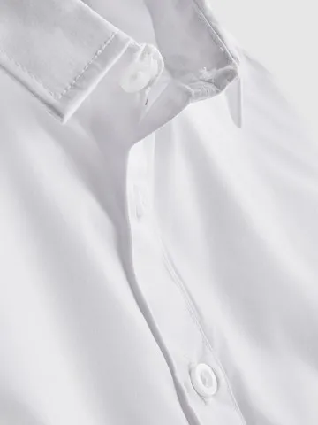 7-15yrs | 2pk Unisex Cotton Blend Long Sleeve School Shirts