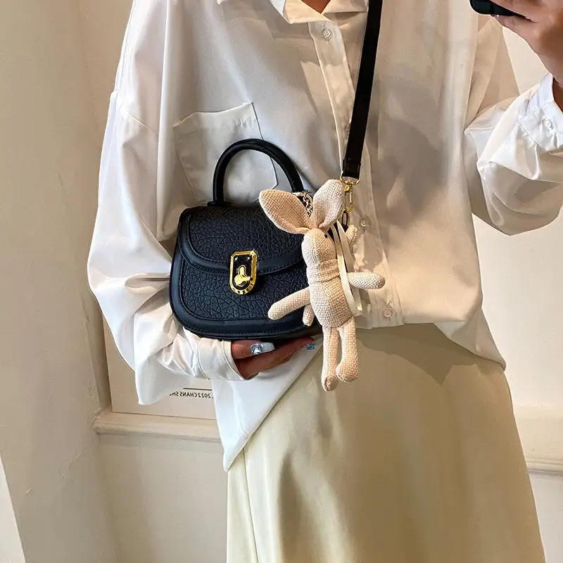Structured Compact Textured Saddle Bag