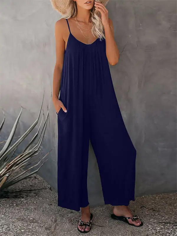 Trousers Clean Side Pocket Loose Spaghetti Accessory
