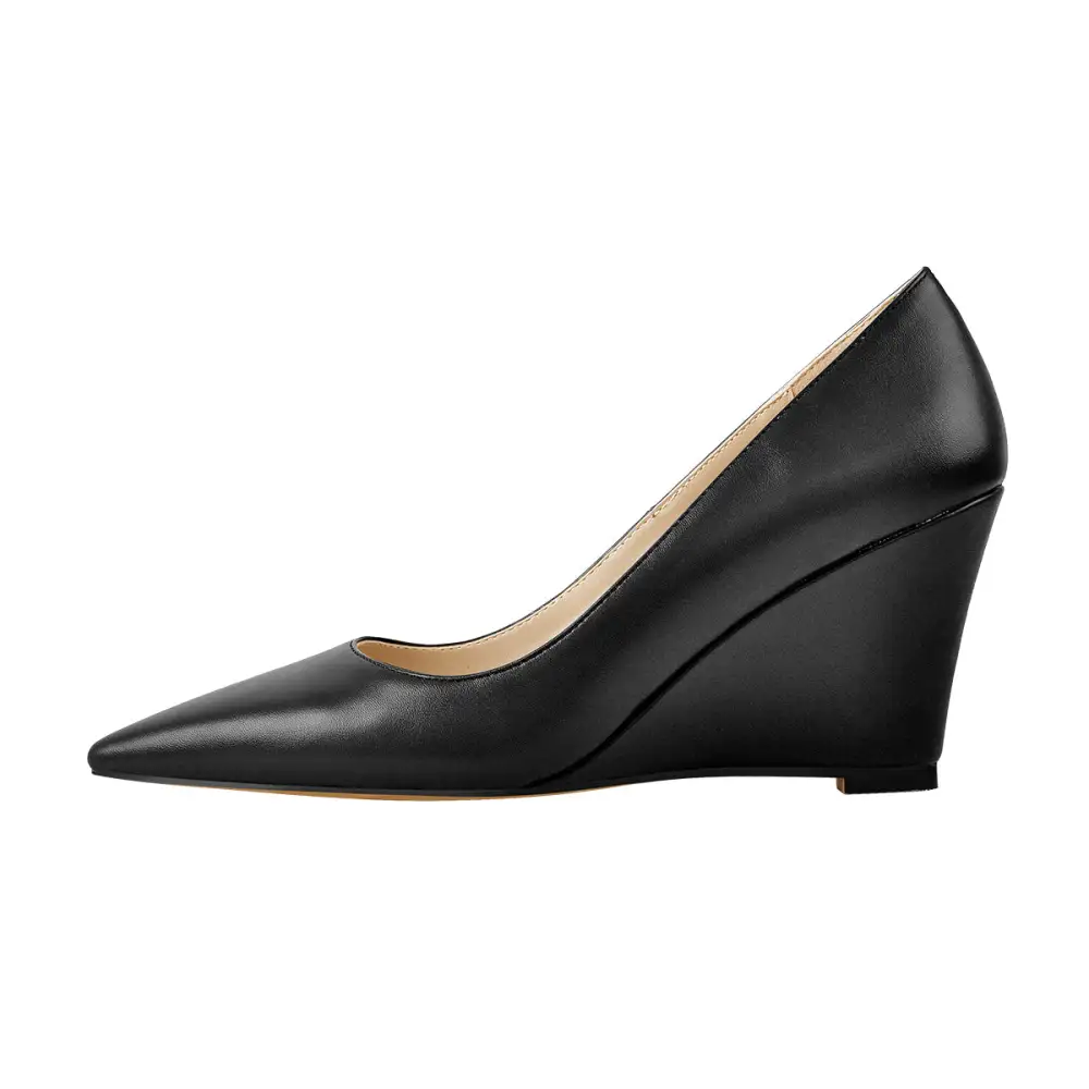 Pointed Toe Mid Heel Pumps