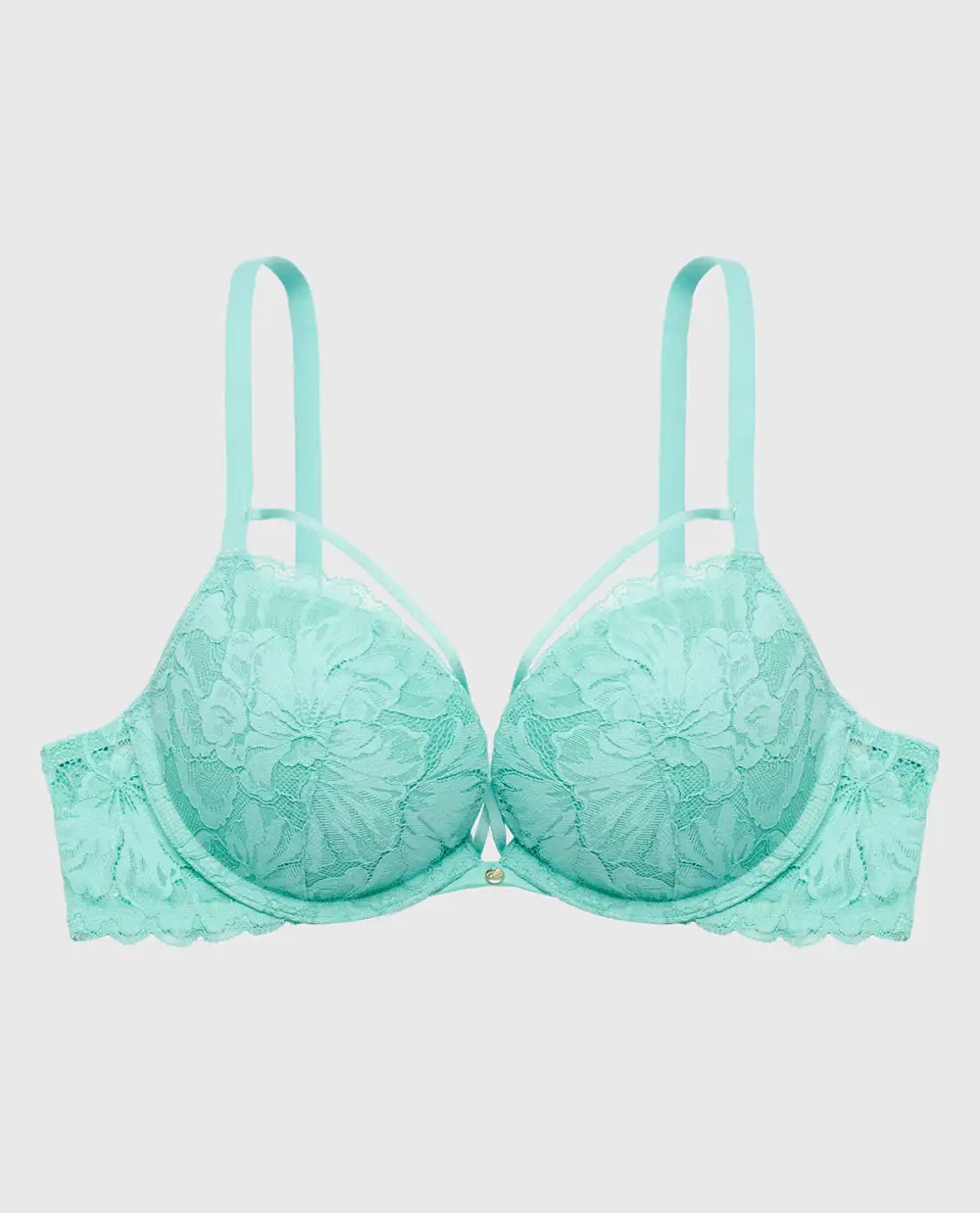 Push Up Plunge Bra With Charmed Lace Bondage Straps