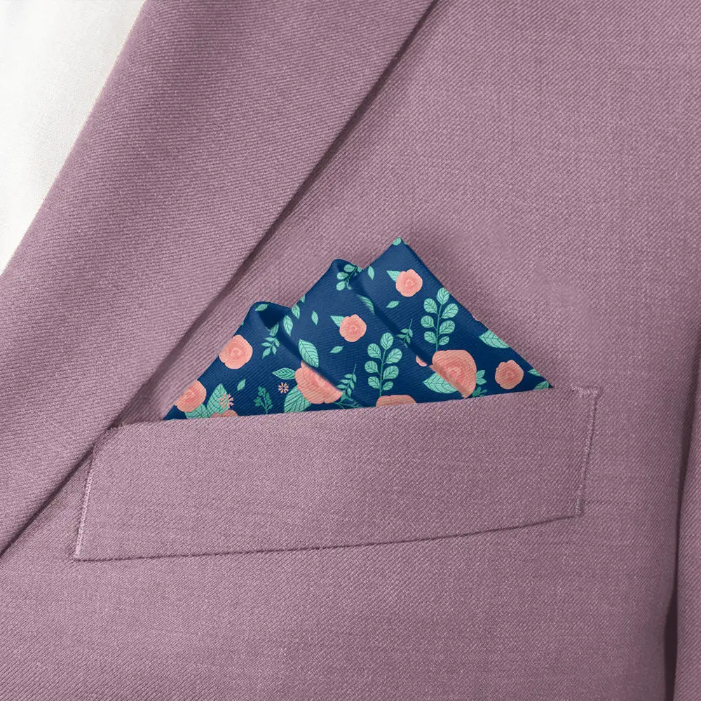 Smart Neat Floral Pocket Square