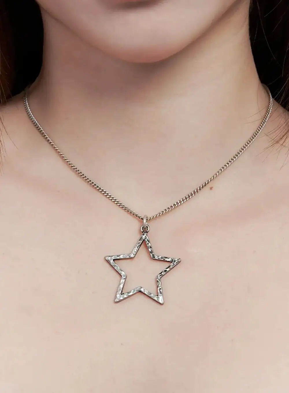 Stainless-Steel Star Pendant Chain Necklace