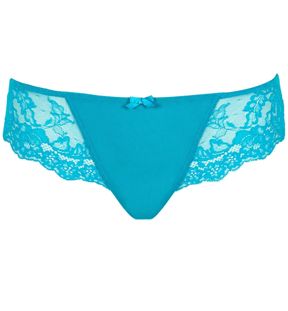 Low-Rise Lace Floral Brazilian Brief Panty