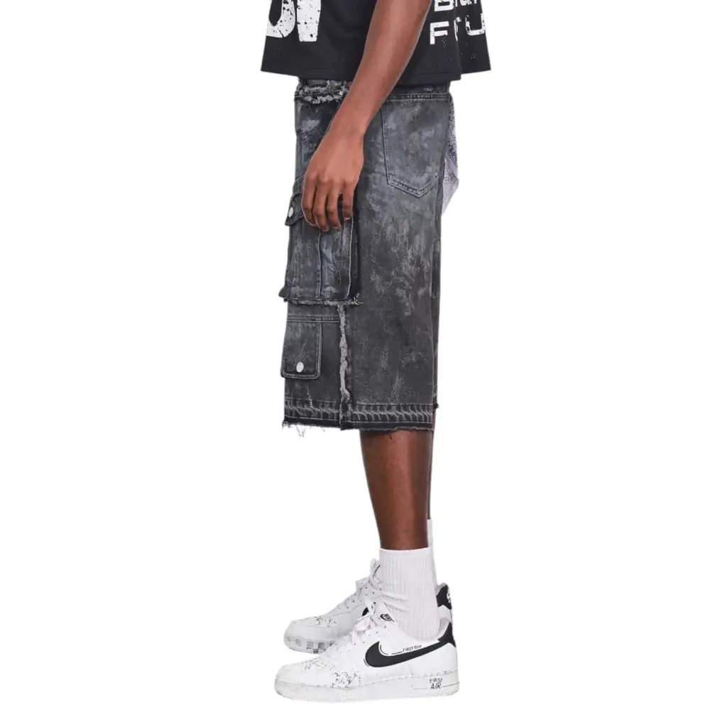 Men's Fleece Denim Shorts