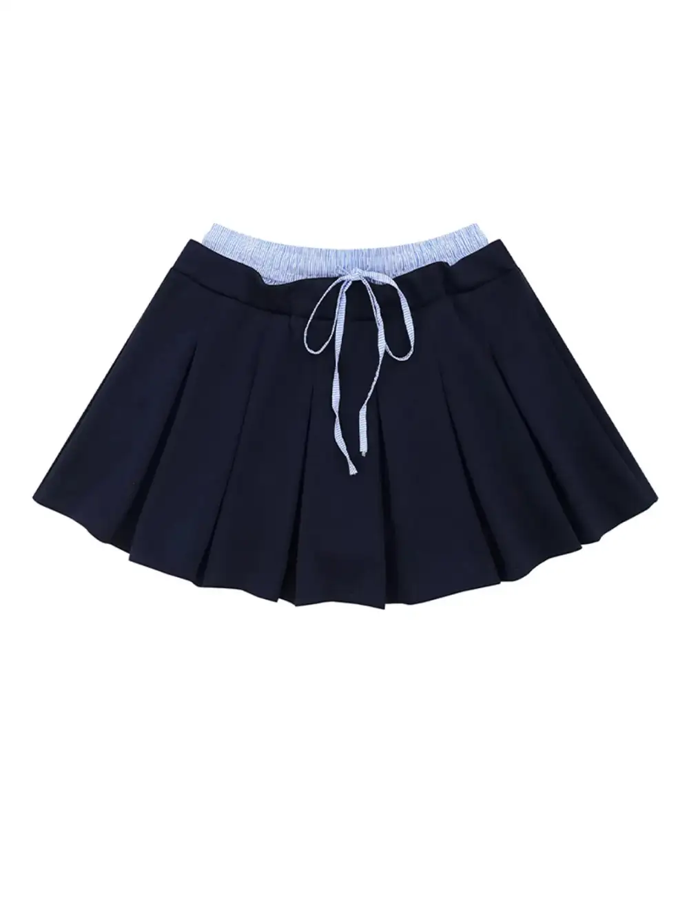 Drawstring Pleated Mini So Skirt