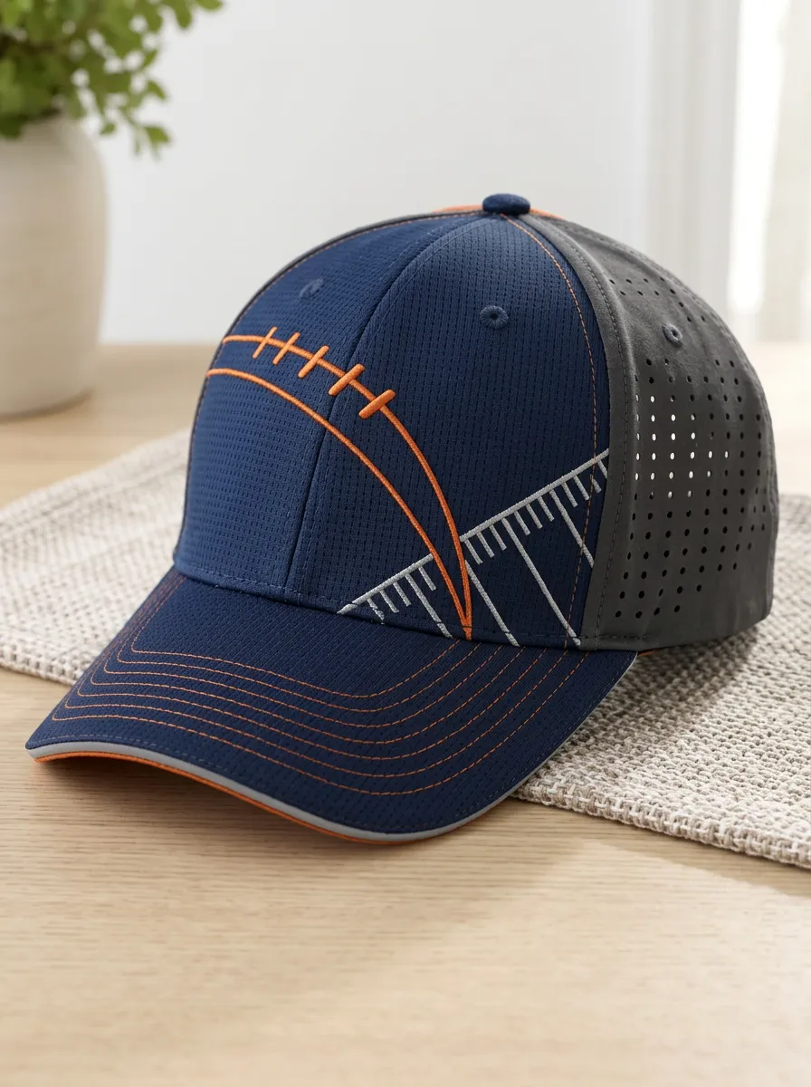 Men's Gridiron American Football Fan Field Line Printed Cap