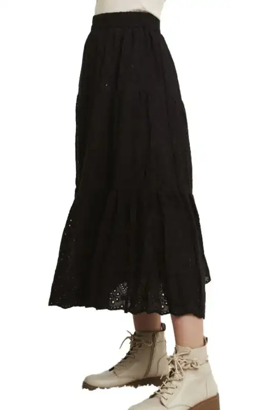 Tiered Midi Skirt