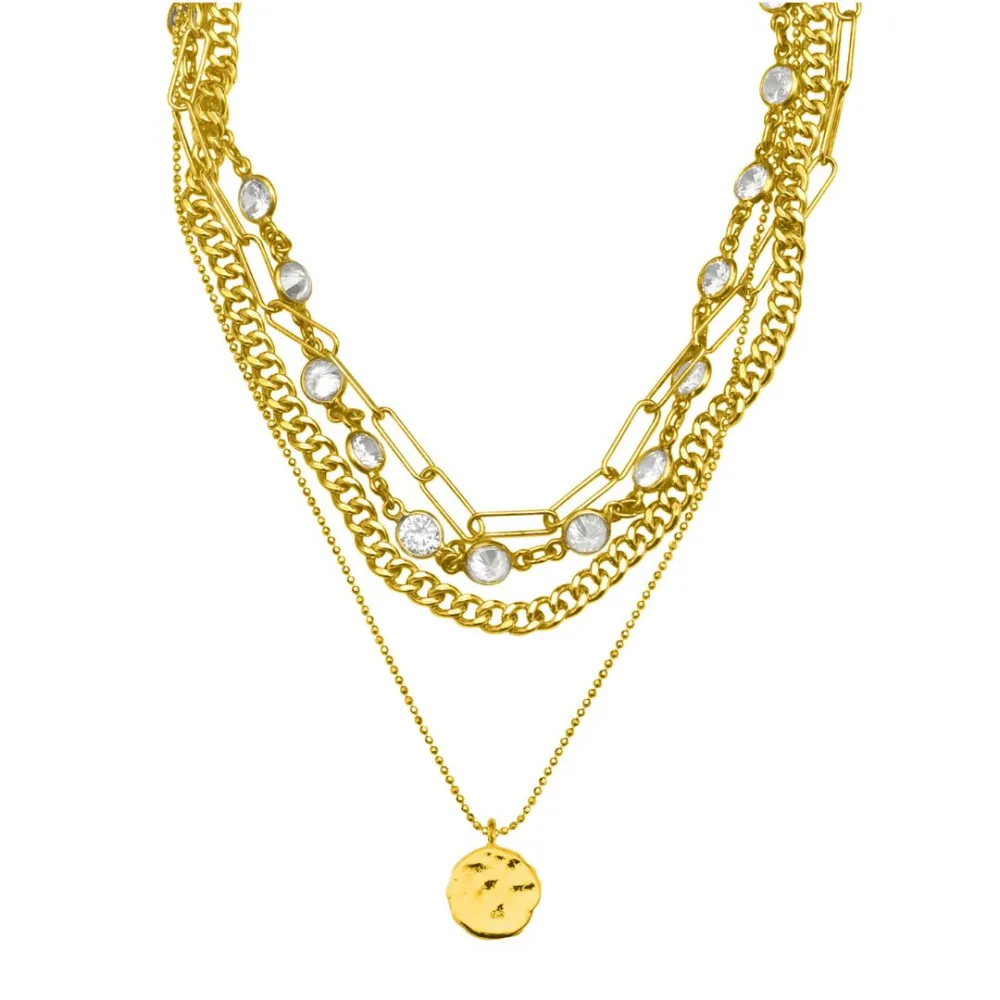 Crystal Layered Necklace