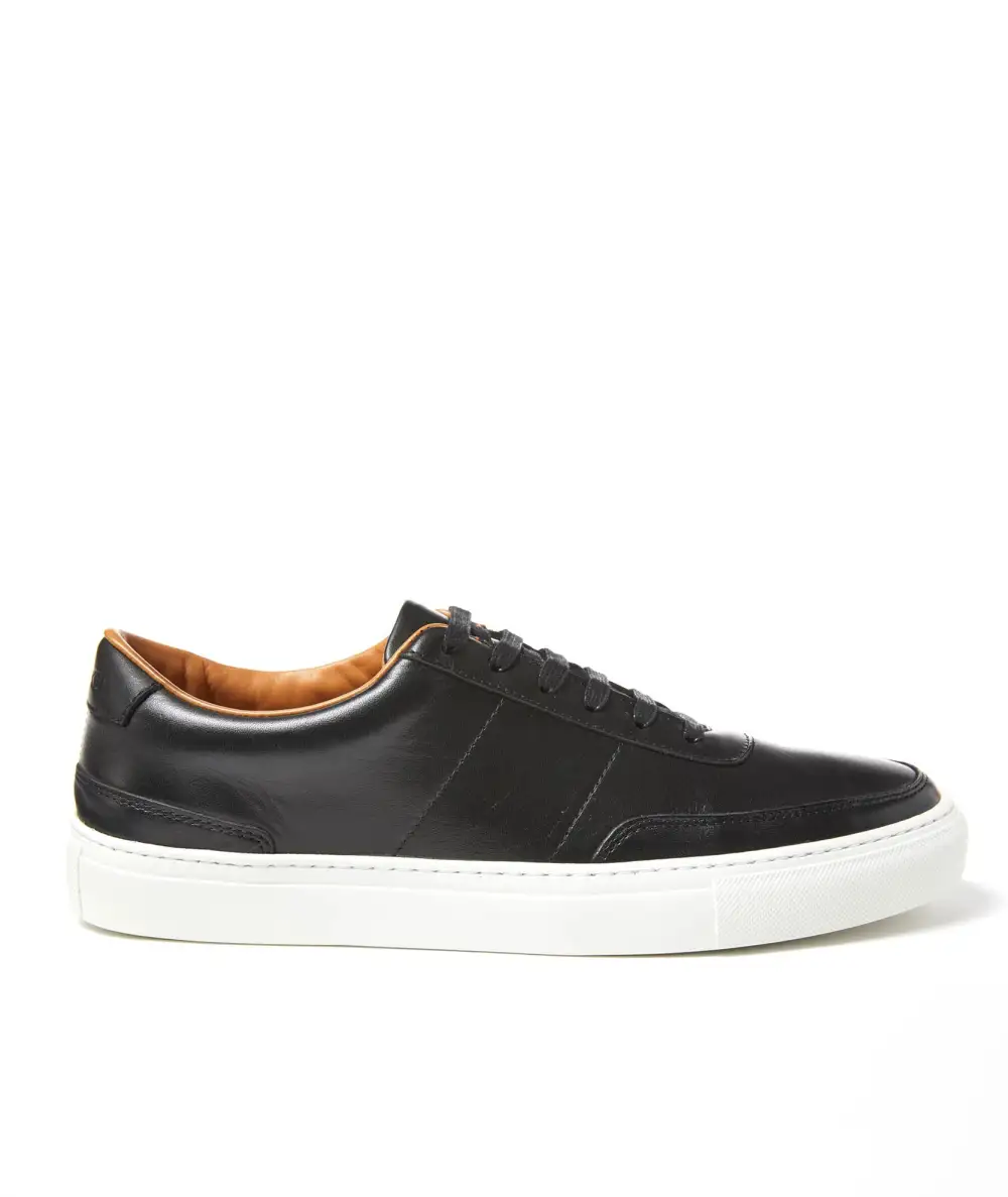 Leather Lace-Up Sneakers