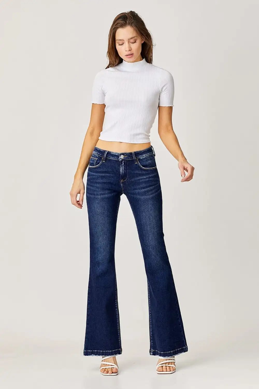 Low Rise Flared Denim Jeans