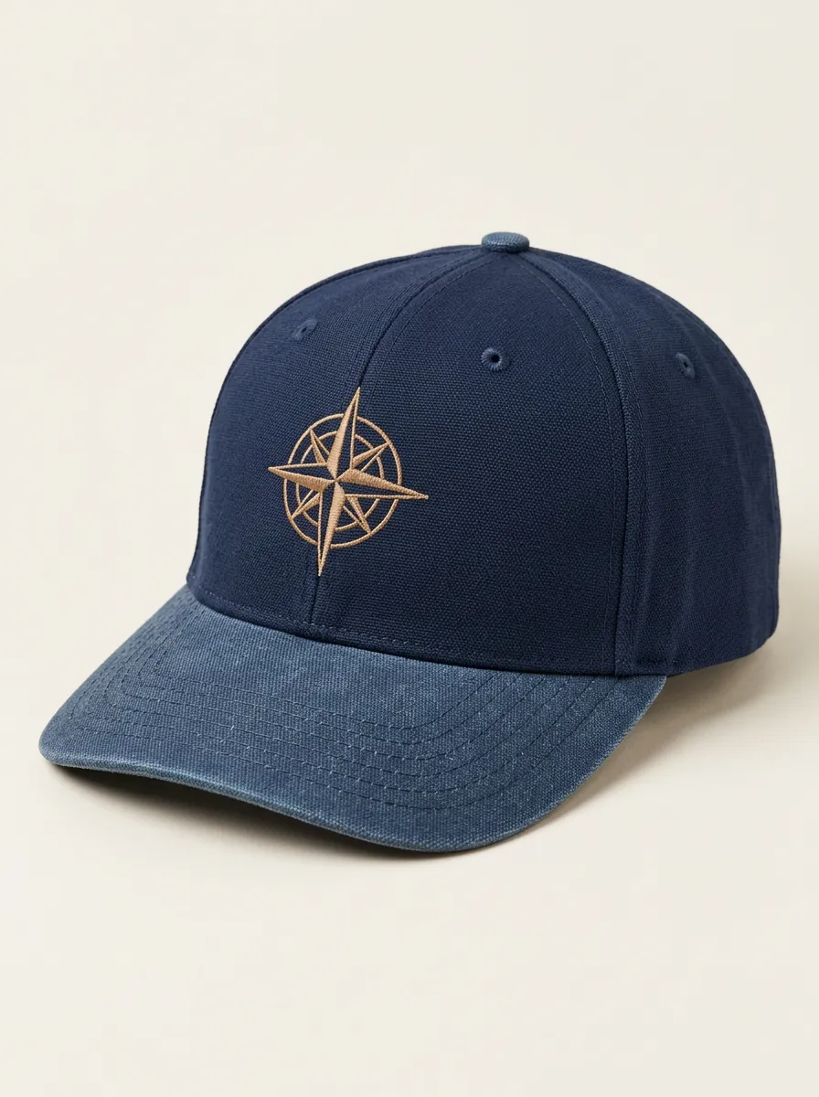 Casual Compass Motif Baseball Hat