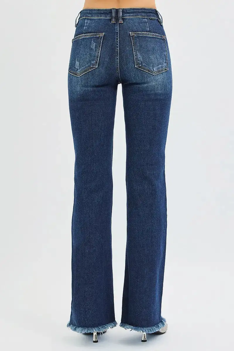Modern Mid Rise Flare Leg Denim Jeans