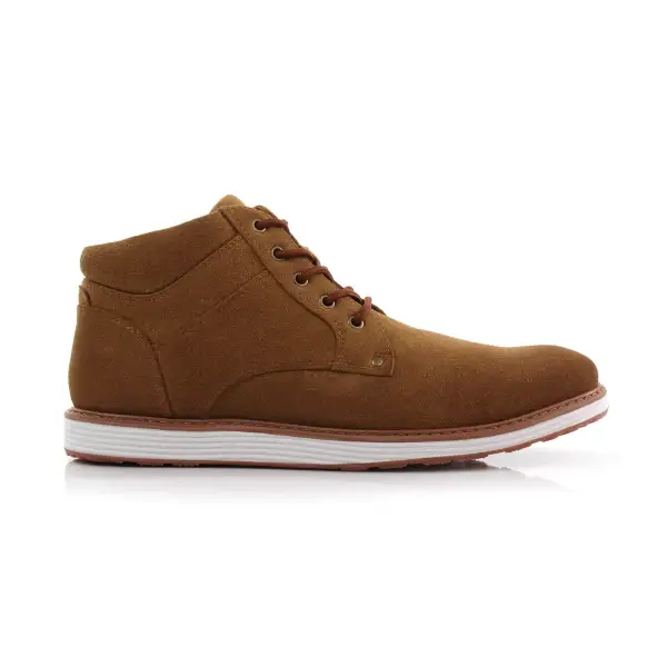 Faux-Suede Suede Lace-Up Chukka Boots