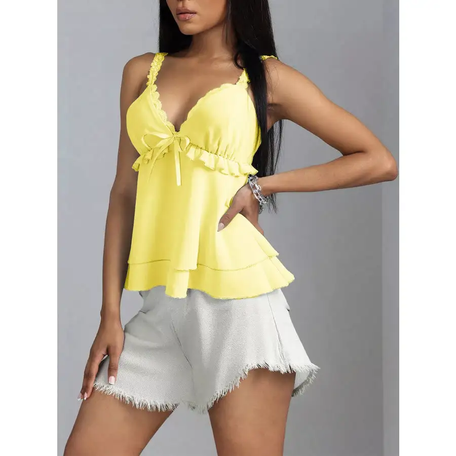 Lace Detail Layered Camisole Top