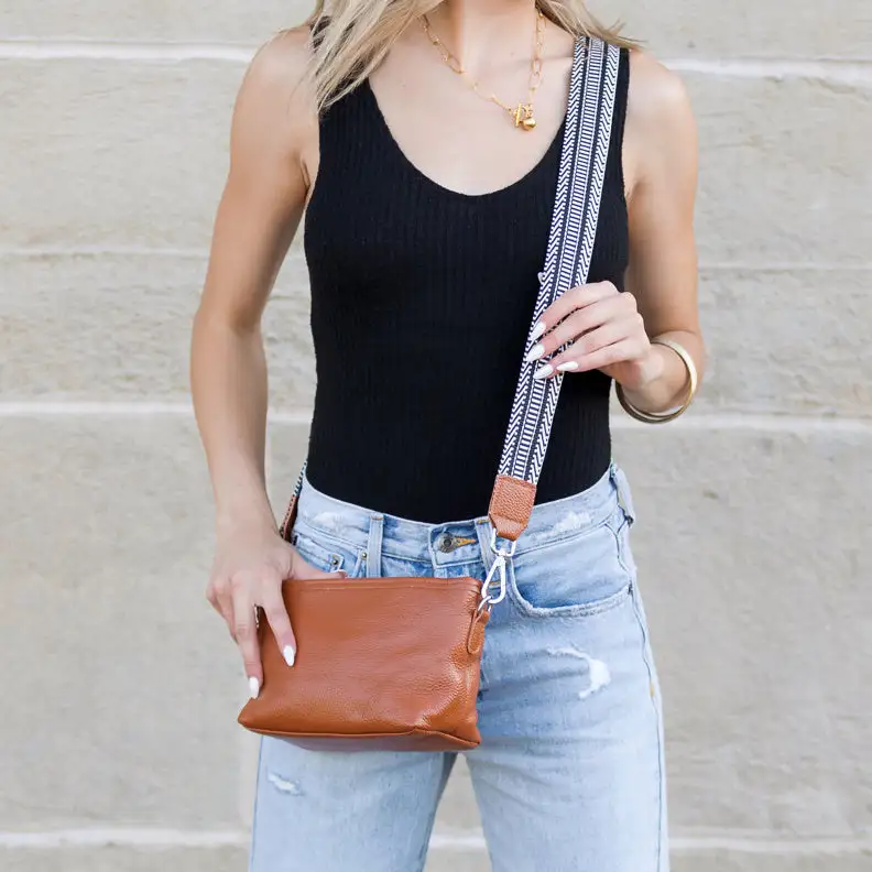 Leather Compact Crossbody Bag