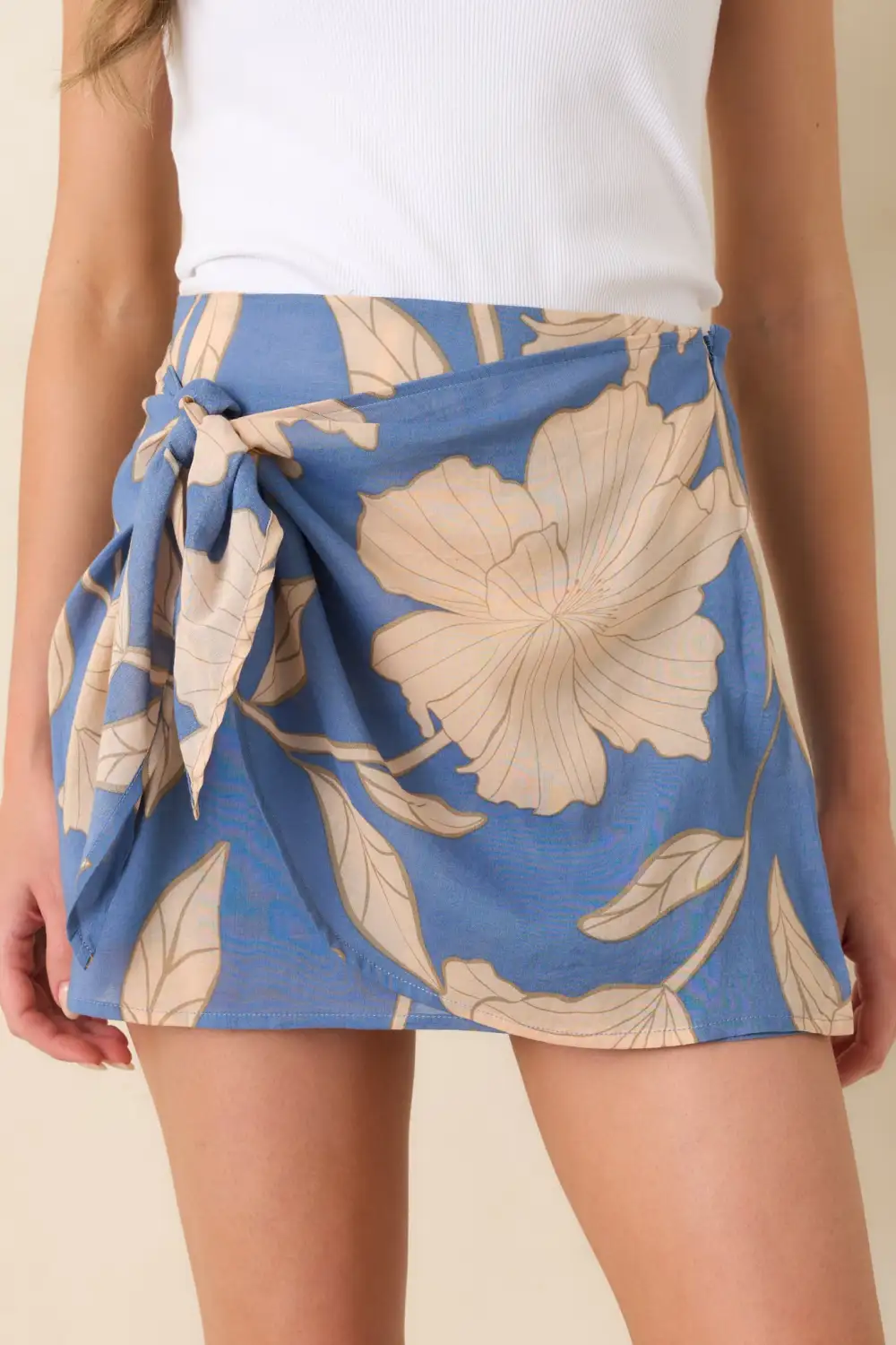 Easy Wrap Cotton Mini Skirt