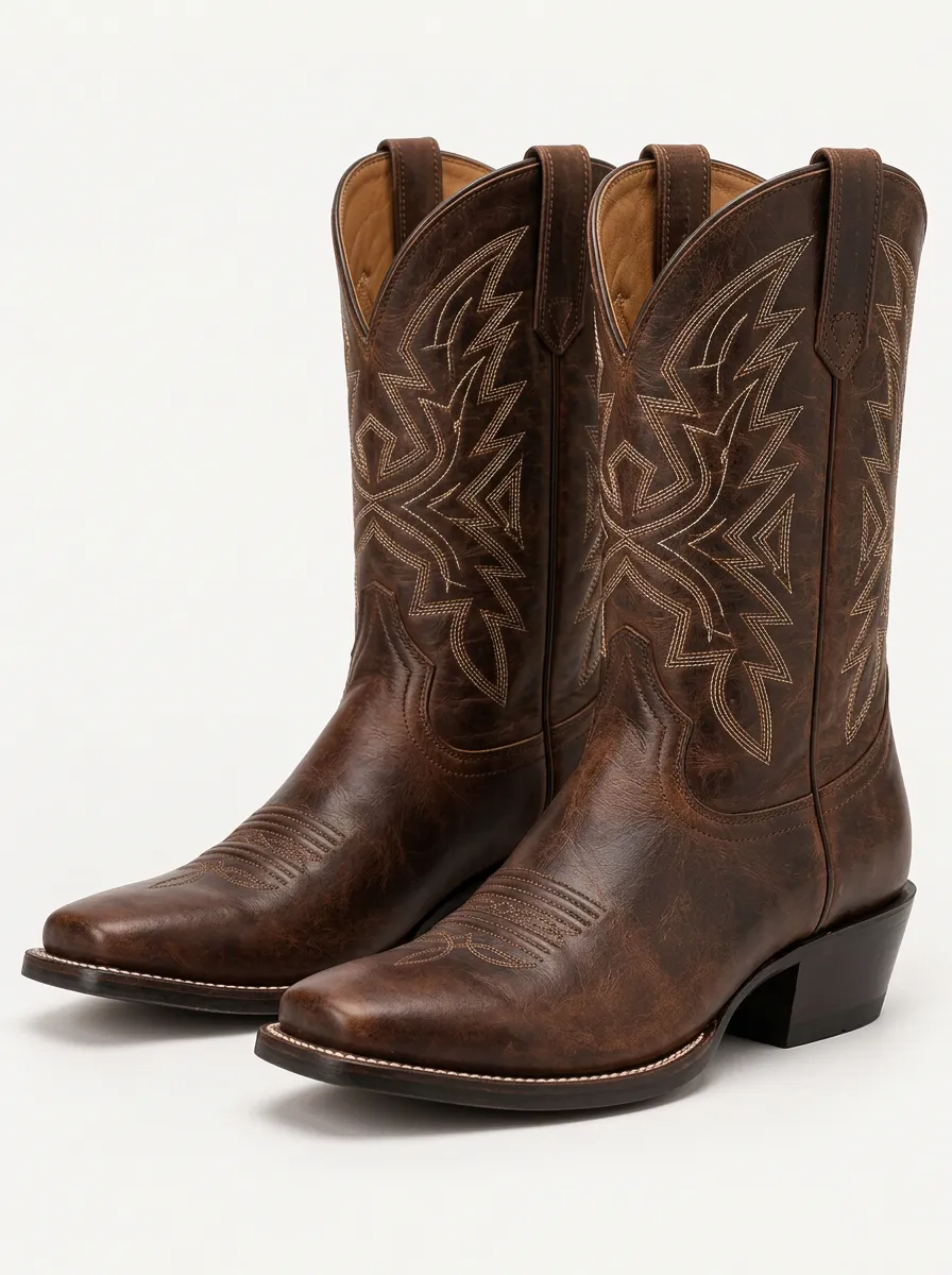 Men's Vintage Inspired Red Cowboy Boots
