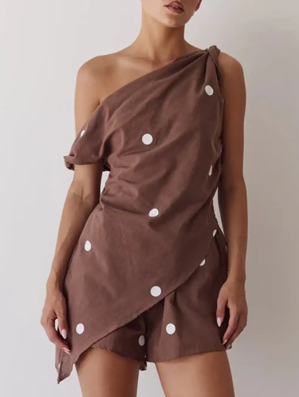 One Shoulder Top Set