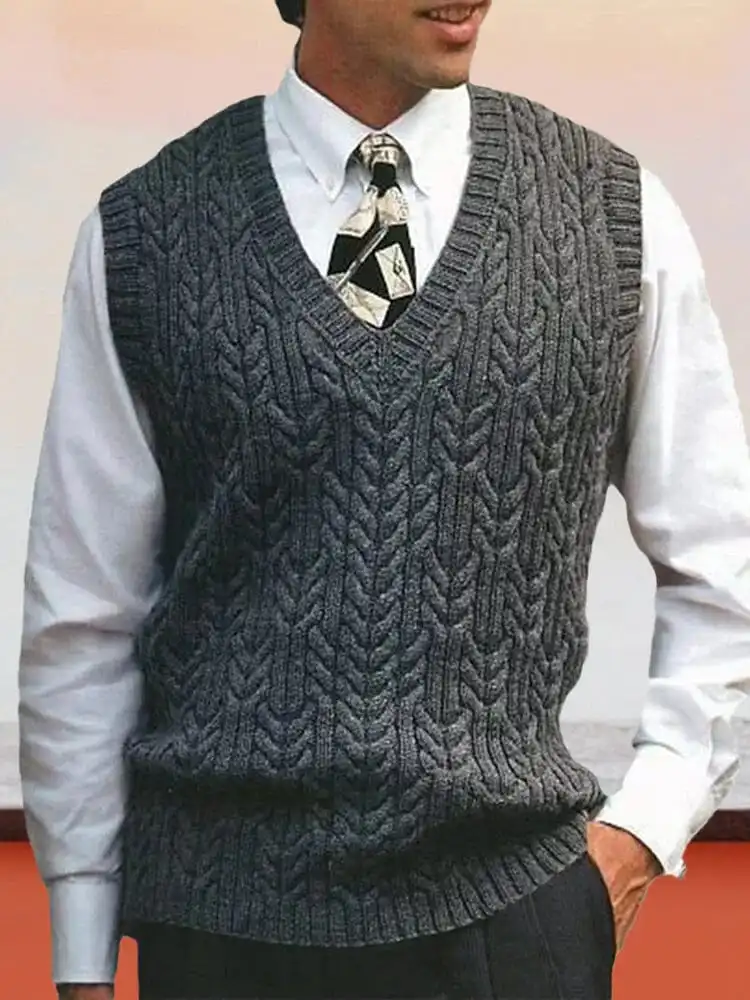 Layering V-Neck Suit Vest