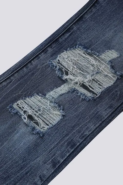 Vintage Ripped Flare Jeans