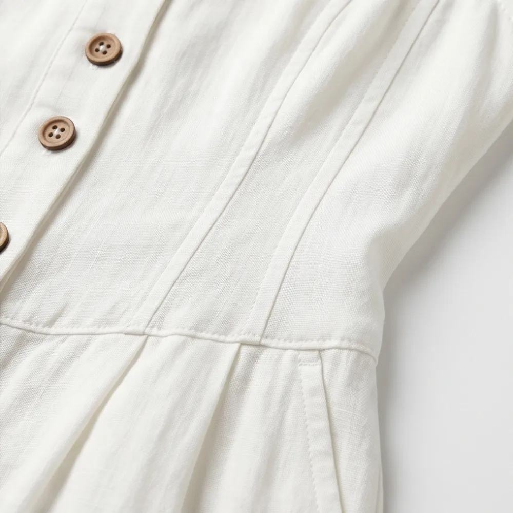 Button Front Wide Leg Jumpsuit