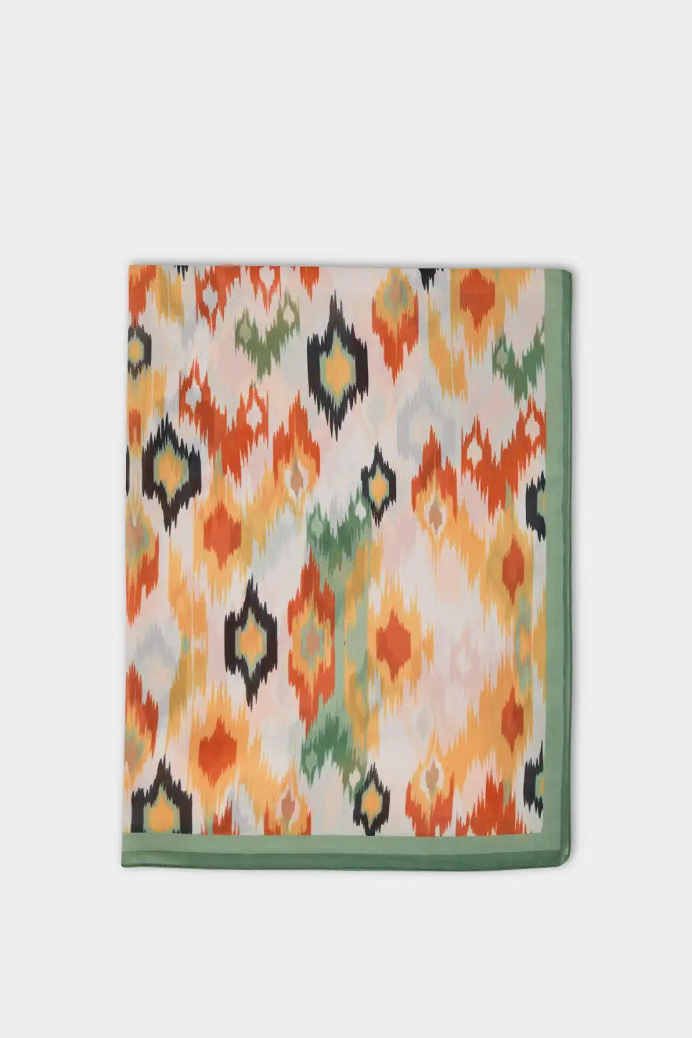 Irregular Print Silk Scarf