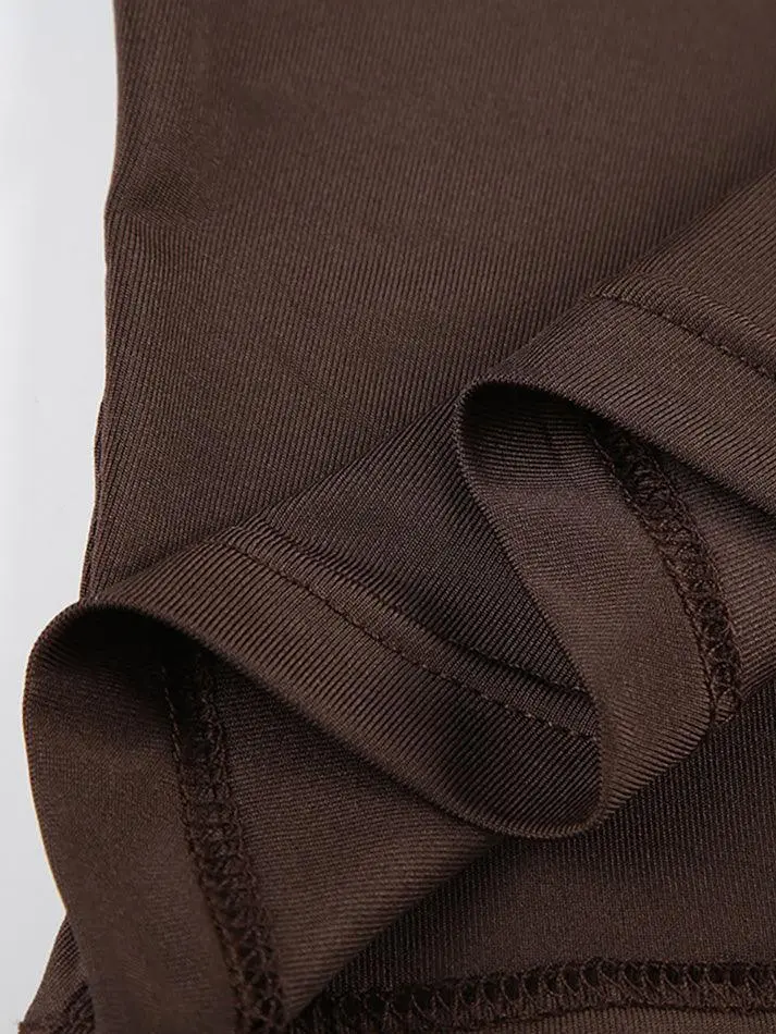 Square-Neck Ruched Slim-Fit Tank Top