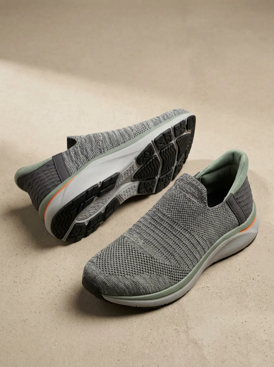 Unisex Knit Casual Slip-On Walking Sneakers