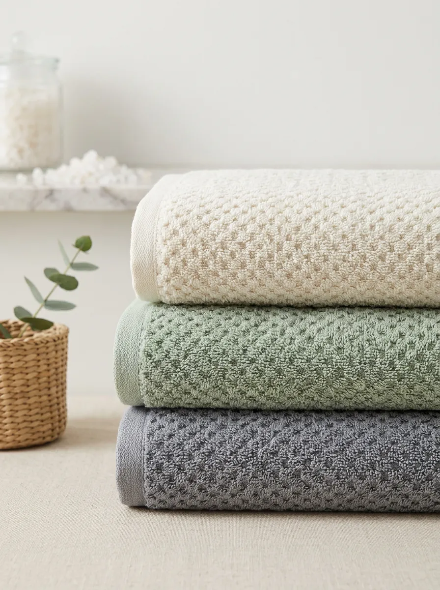 Spa-Inspired Textured Three-Piece Towel Set