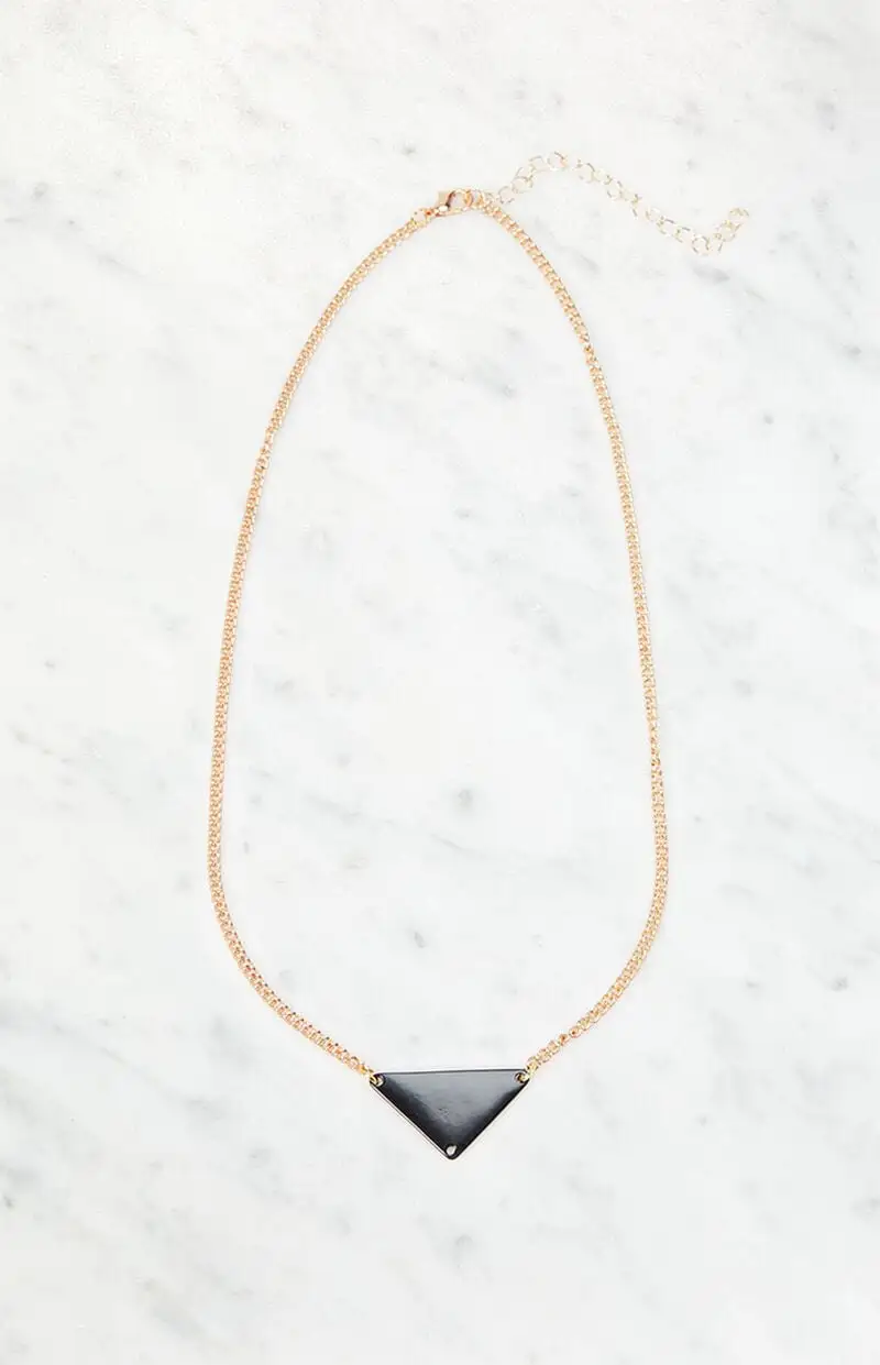 LA Hearts Triangle Pendant Necklace