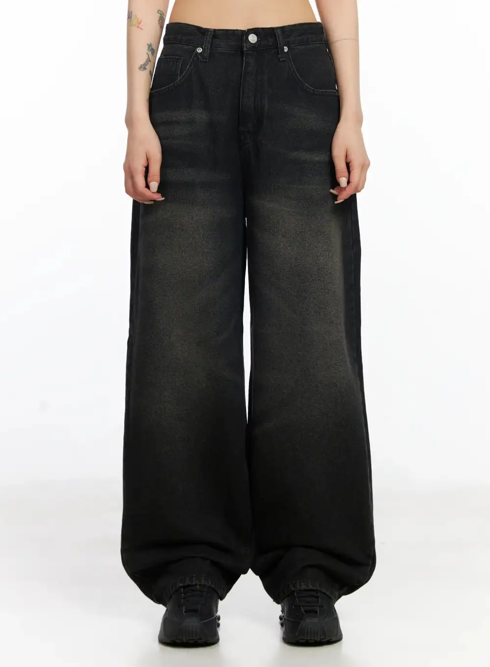 Cotton Vintage Wide-Leg Jeans