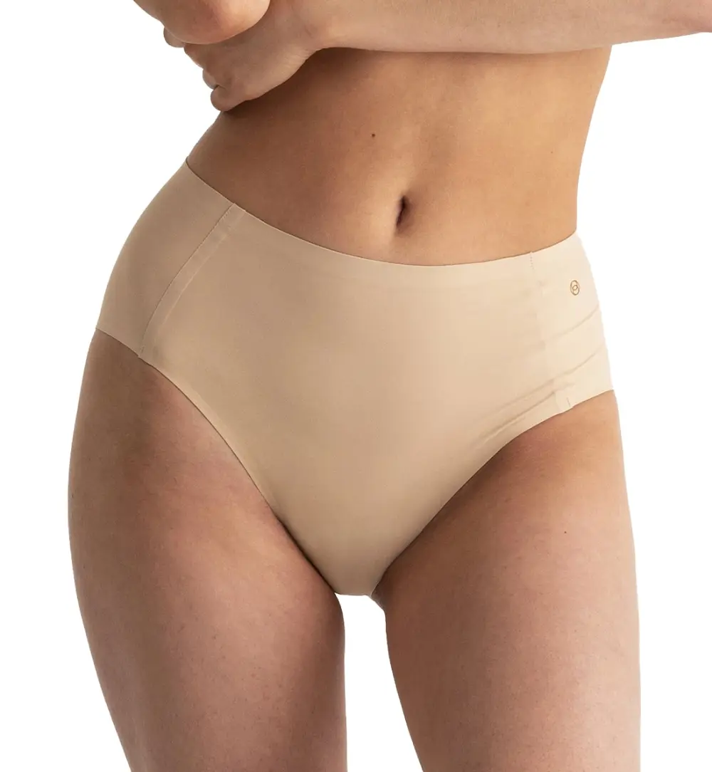 High-Waist Seamless Cotton Bikini Brief Panty