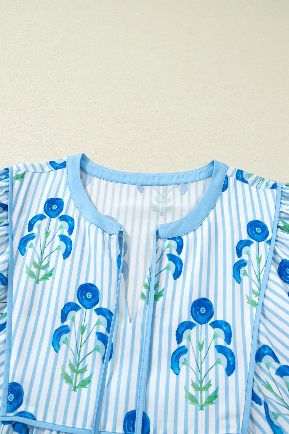 Blue Floral Plus Size Dress