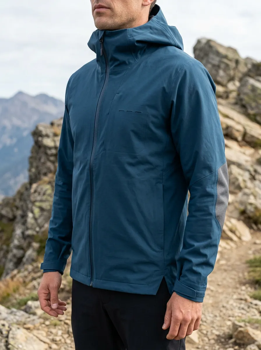 Men's Range Hiking Outdoor Mountain Printed Hooded Jacket