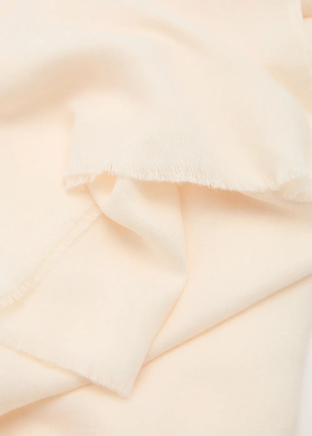 Ecru Plain Casual Style Scarf