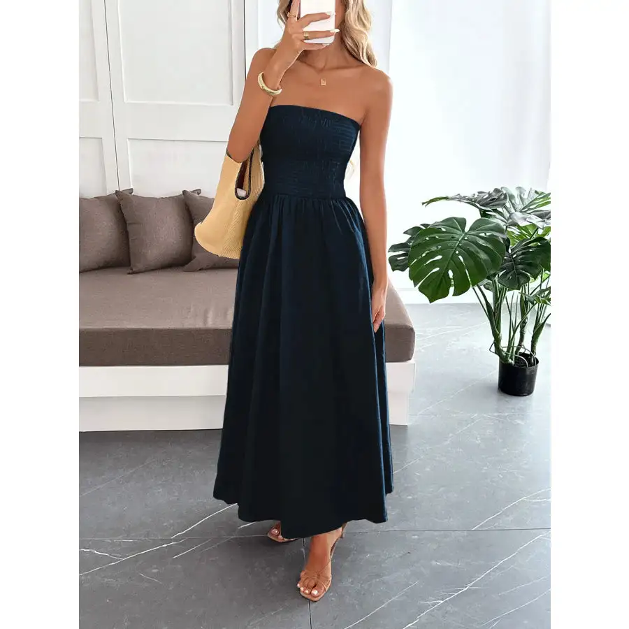 Smocked Tube Maxi Dress