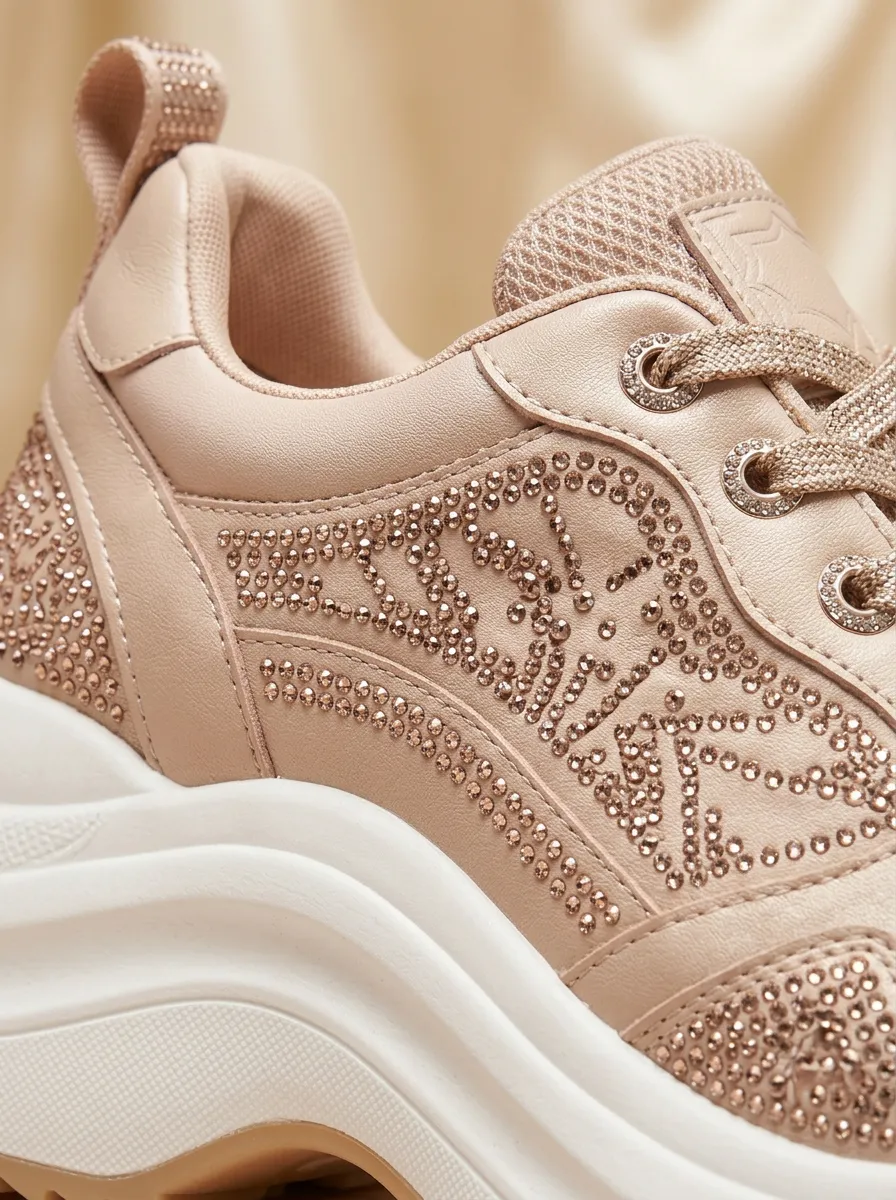 Everyday Low-Top Women's Rhinestone Platform Shoes