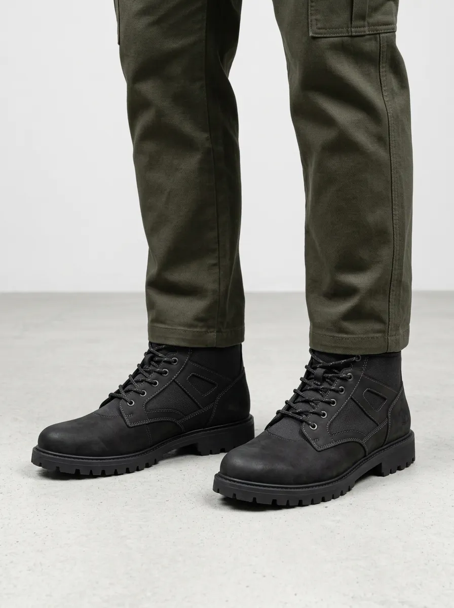 Unisex Tactical Style Matte Print Work Boots