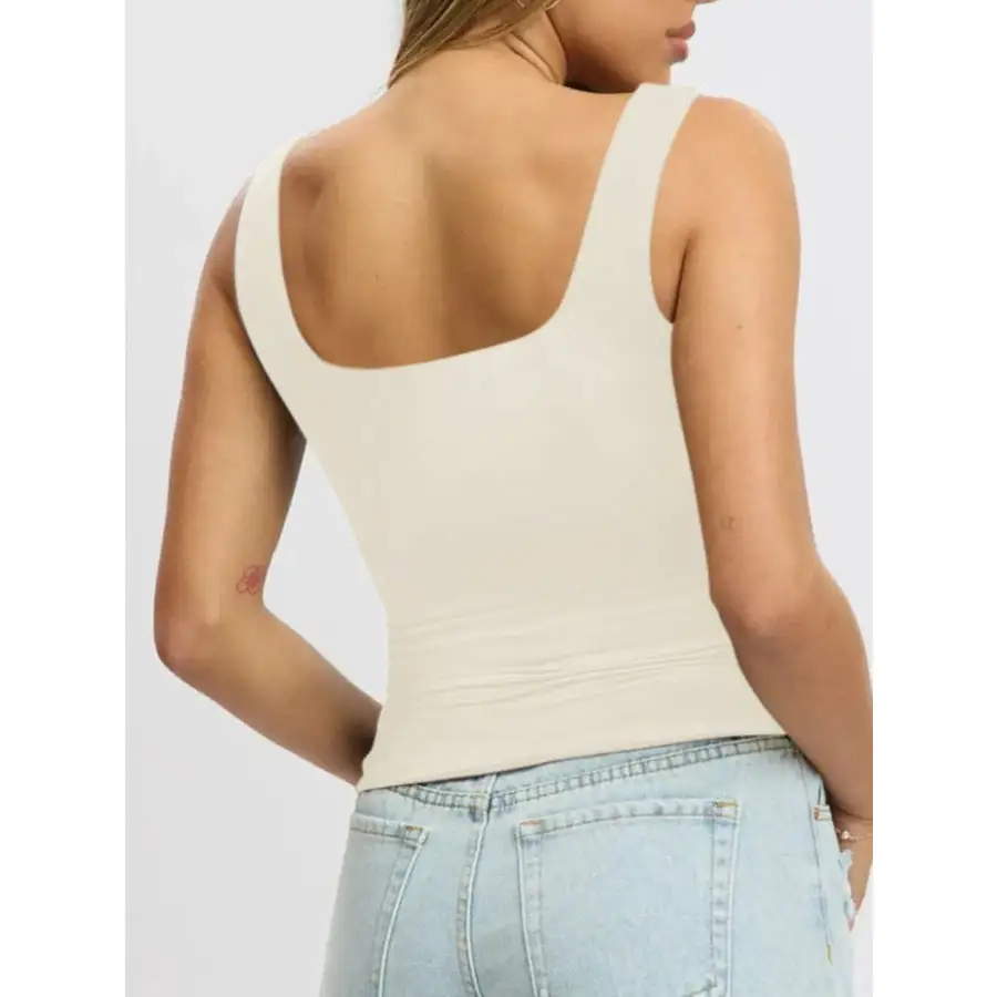 Soft Square Neck Wide Strap Tank