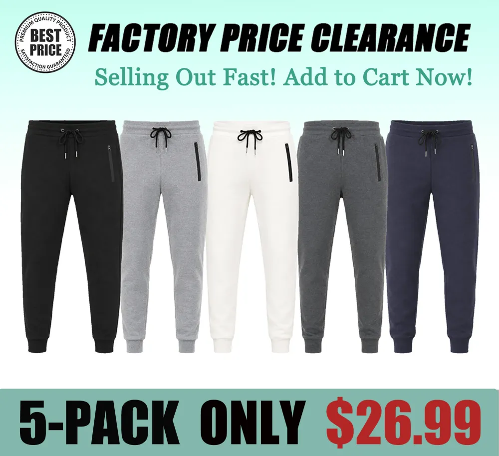 Men's Pure Cotton Casual Athletic Joggers