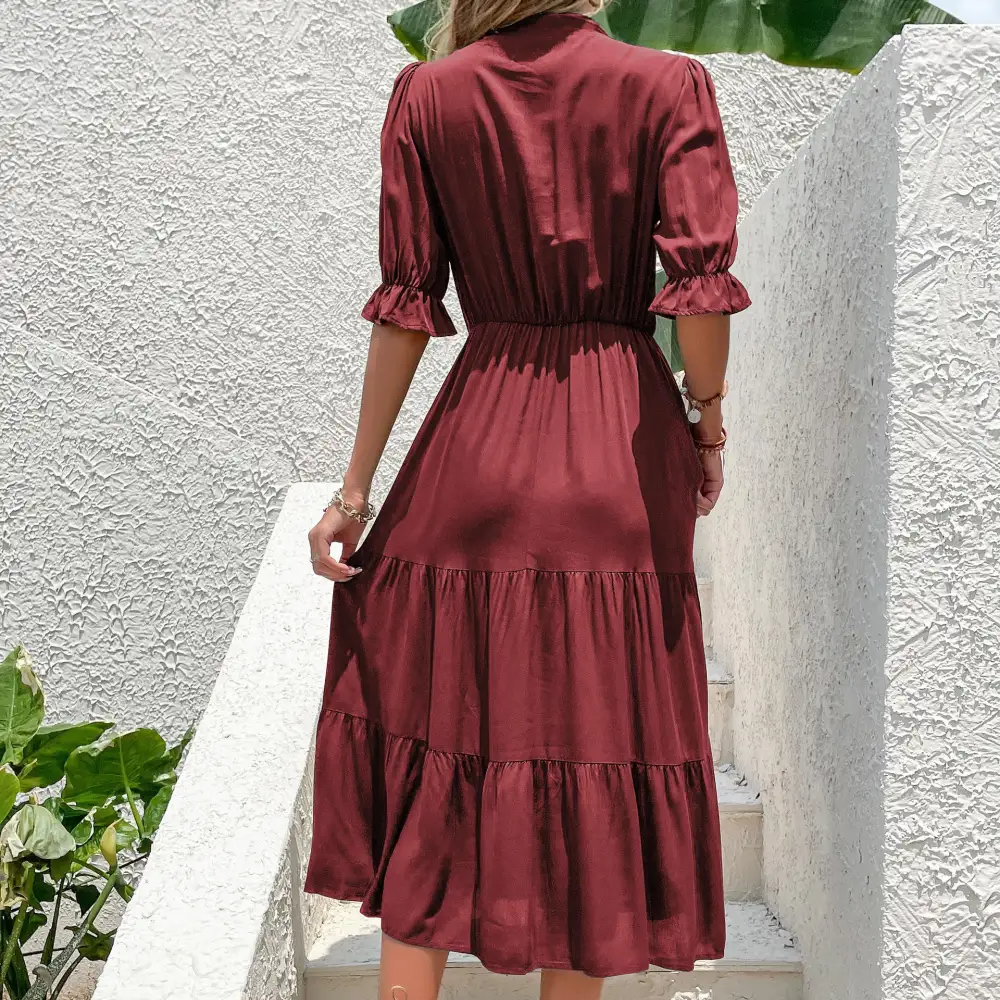 Valencia Flowy A-Line Midi Dress