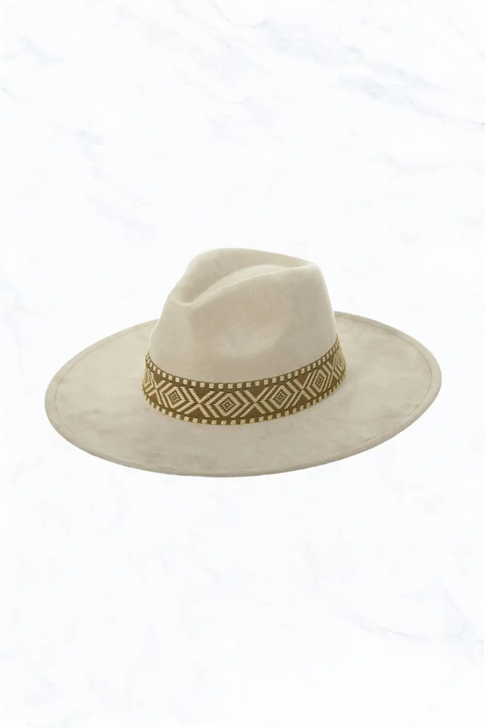 Suede Large Eaves Peach Top Fedora Hat