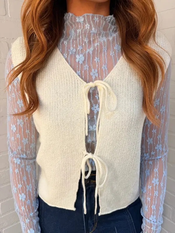 Sheer Floral Sleeve Top