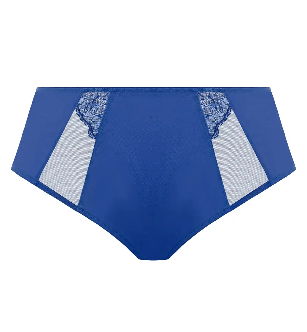Classic High-Waist Lace Mesh Full-Coverage Brief Panty