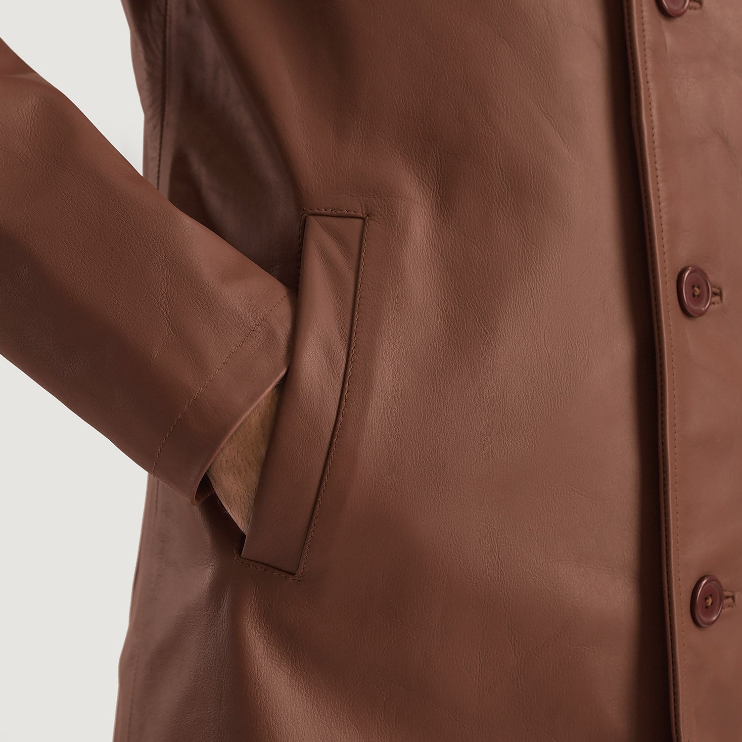 Men's Casual Leather Coat