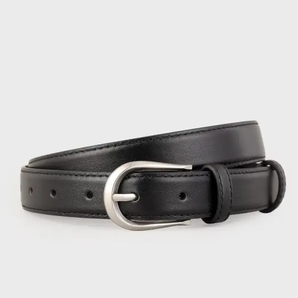 Timeless Statement Buckle Accent Belt