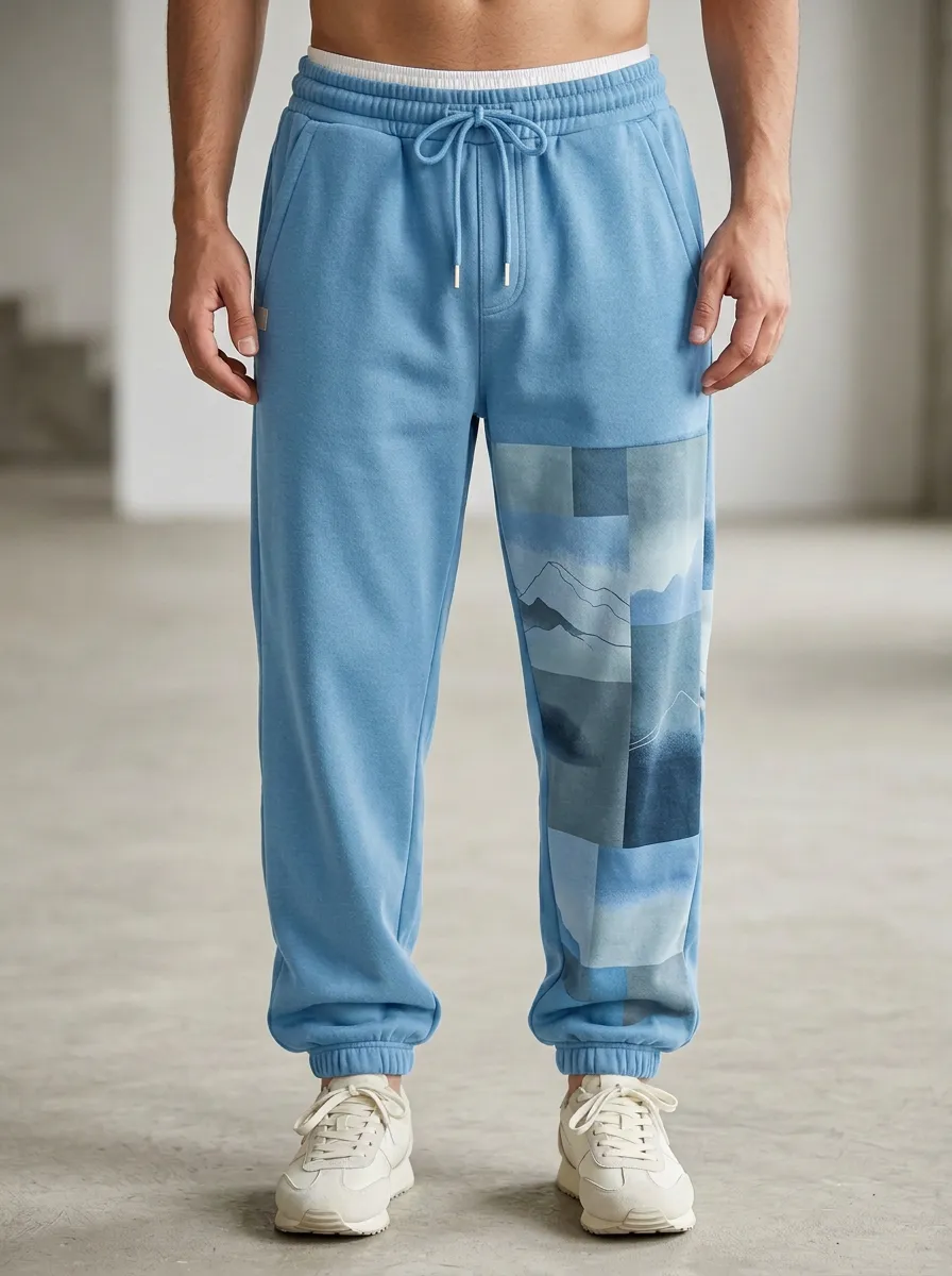 Unisex Mountain Horizon Graphic Sweatpants