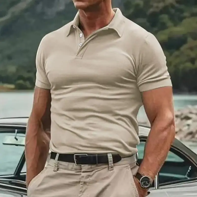 Everyday Ribbed Short Sleeve Cotton Polo Shirt